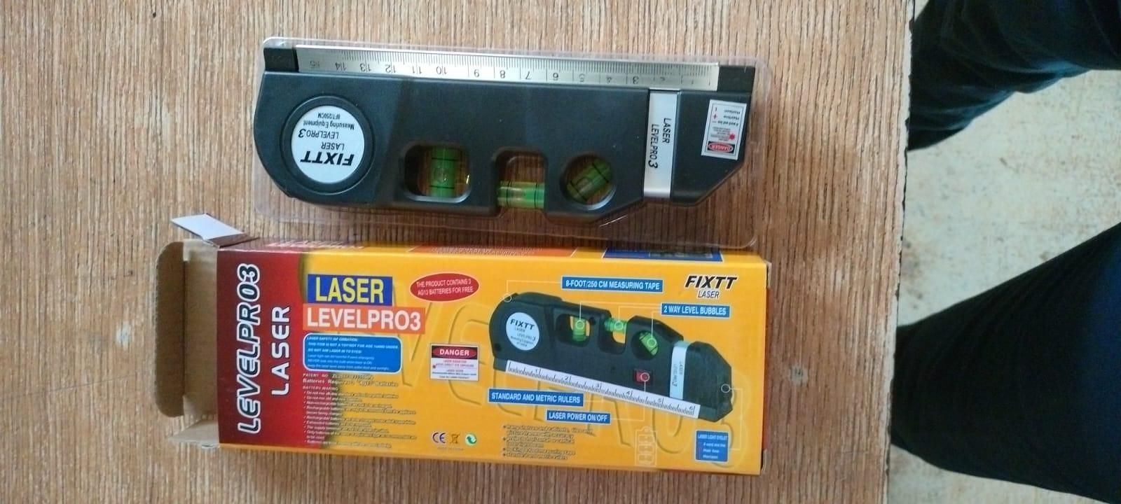 4-in-1 Distance Meter Level Tape | Laser Measurement Tool with Ruler, Level, and LED Light | Multifunctional Measuring Tool for Home & Office Use (Pack of 1, Random Color)