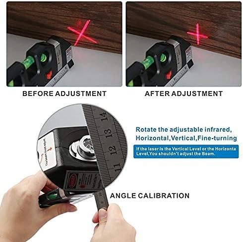 4-in-1 Distance Meter Level Tape | Laser Measurement Tool with Ruler, Level, and LED Light | Multifunctional Measuring Tool for Home & Office Use (Pack of 1, Random Color)
