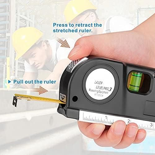 4-in-1 Distance Meter Level Tape | Laser Measurement Tool with Ruler, Level, and LED Light | Multifunctional Measuring Tool for Home & Office Use (Pack of 1, Random Color)