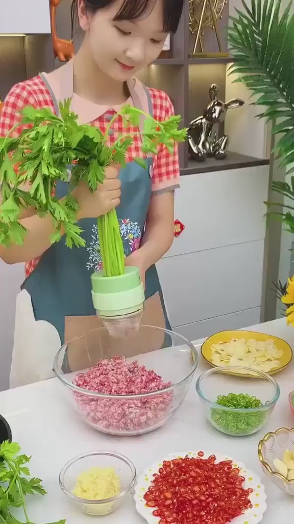 4-in-1 Portable Electric Vegetable Cutter Set | Wireless Mini Chopper & Food Processor